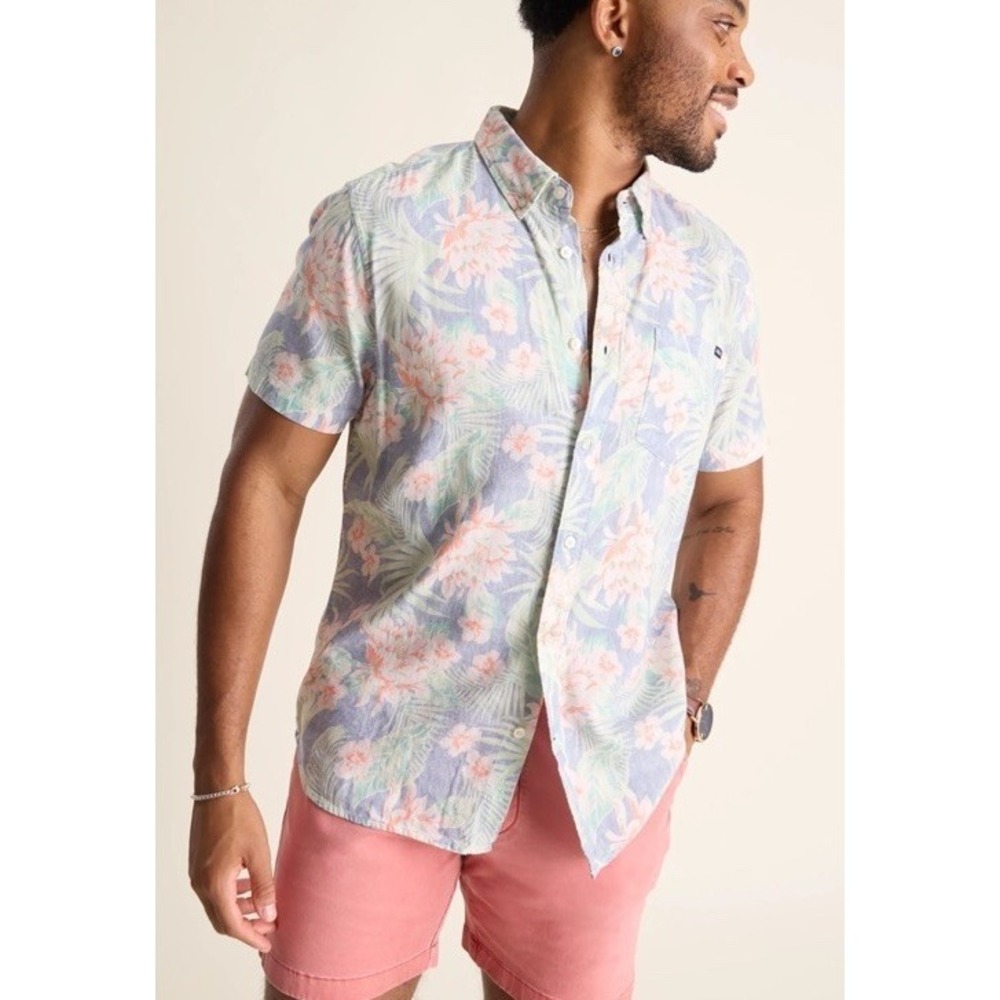 Chubbies Men's The Resort Wear Friday Shirt Cotton Floral Print Tropical Sz L